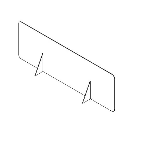 Clear Plastic Dividers w/Round Corners - 1/8" T x 48" W x 36" H, PK6