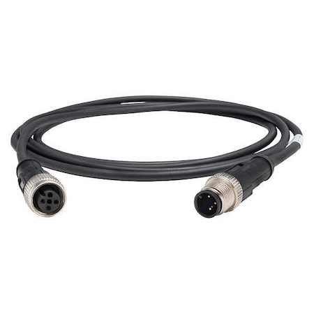 Cordset,6.56 ft.,Black,250VAC/300VDC
