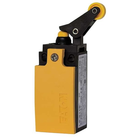Limit Switch, Plunger, Roller Lever, 1NC/1NO, 4A at 400V AC, Actuator Location: Top