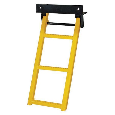 14 1/4 in W Powder Coated Steel Retractable Truck Step