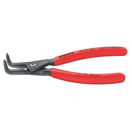 12" Precision External Circlip Pliers w/ Bent Tips, Plastic Grip
