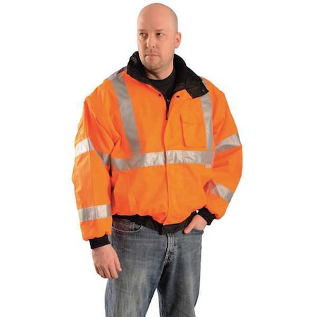 Unisex Jacket, Polyester with PU Coating, Orange, S