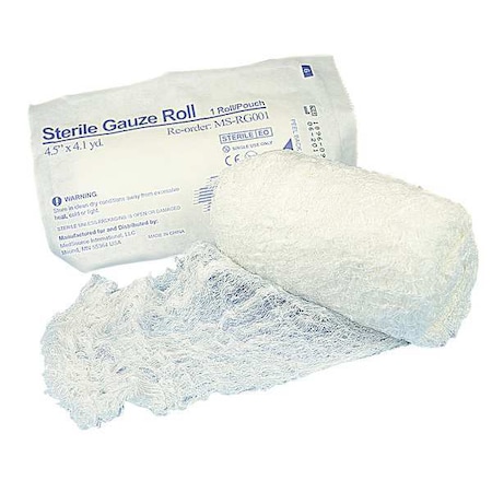 Bulk Roll Gauze,White,4 1/8yd L,PK100