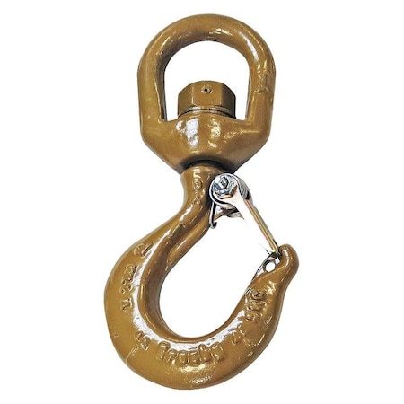 Swivel Hook,Alloy Steel,6000 lb.,Gold