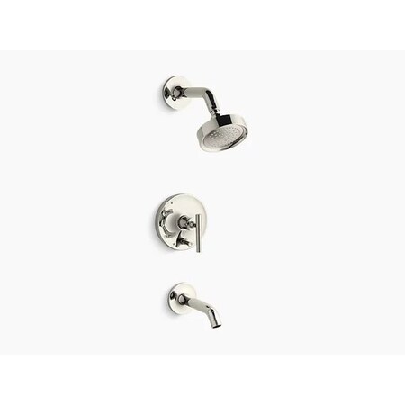 Purist(R) Rite-Temp(R) Pressure-Balancing Bath And Shower Faucet Trim With Push-Button Diverter And Lever Handle, Valve Not Included