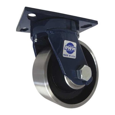 Kingpinless Swivel Plate Caster,5000 lb.