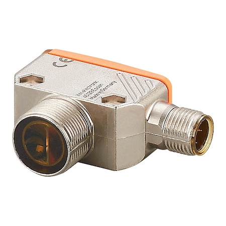 Diffuse Photoelectric Sensor, M12, Right Angle, Rectangular, Selectable Light On/Dark On, PNP