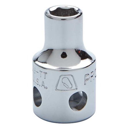 1/2 " Drive, 1-1/8" SAE Socket, 12 Points,  Steel, Chrome, 1 1/8 in