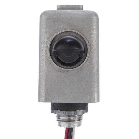 Fluorescent, HID, Incandescent Photocontrol, 1,800 W, Gray, 90 sec Max, 30 sec Min