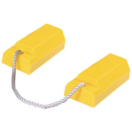 Airplane Chock,3 In H,Urethane,Yellow,PR