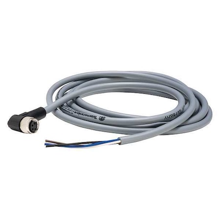 Cordset,16.4 ft.,Gray,250VAC/300VDC