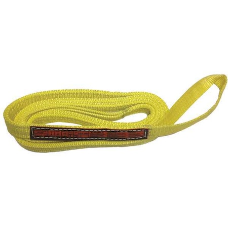 Synthetic Web Sling, Type 4, 8 ft L, 1 in W, Nylon, Yellow