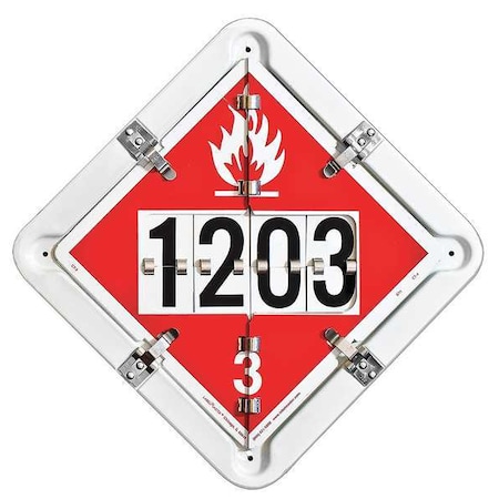 Vehicle Placard Flipchart, Aluminum, 13 1/2 in W x 13 1/2 in H