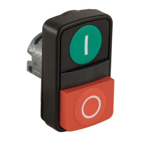 Push Button Operator, Flush, Momentary Action, Not Applicable Release, Non-Illuminated, Green; Red