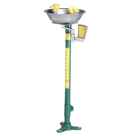 Eye/Face Wash Station, Floor Mount, Floor Mounted, 41.0 H., 14.87 W