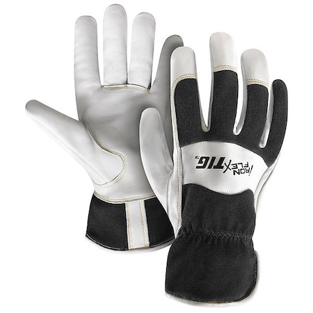 Ironflex TIG Welding Gloves, Slip-On Cuff, Keystone Thumb, Premium Kidskin, M, 1 PR