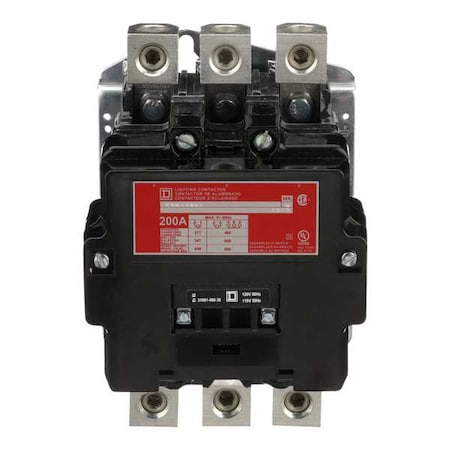 120VAC Electrically Held Lighting Contactor 3P 200A