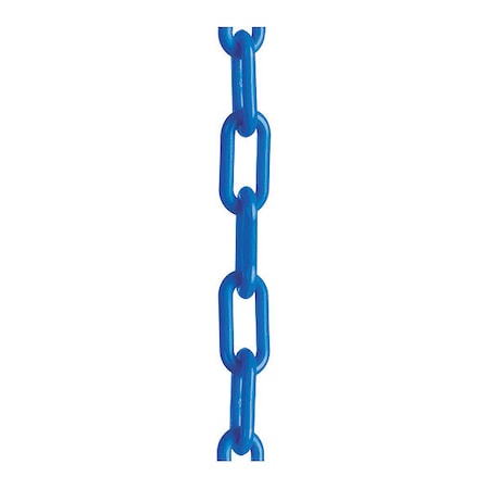Plastic Chain,1 1/2" x 50 ft.,Blue