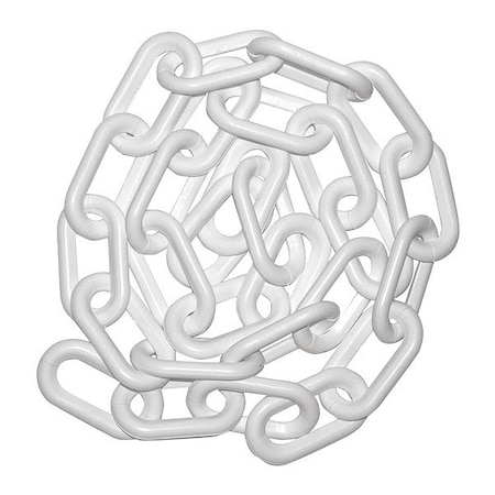 Plastic Chain,1 1/2" x 500 ft.,White