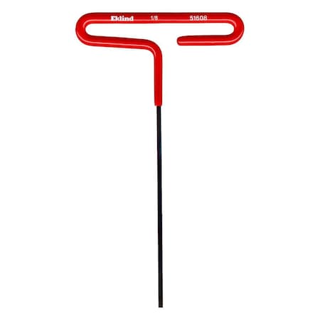 Hex Key,1/8",Cushion Grip T-Handle,6"