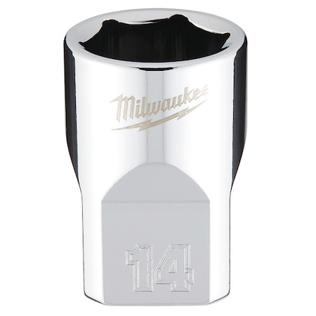 3/8 in. Drive 14mm Metric 6-Point Socket with FOUR FLAT Sides