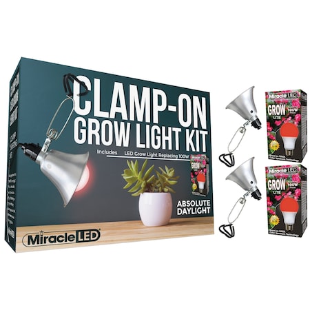 Absolute Daylight LED Clamp-On Grow,PK2