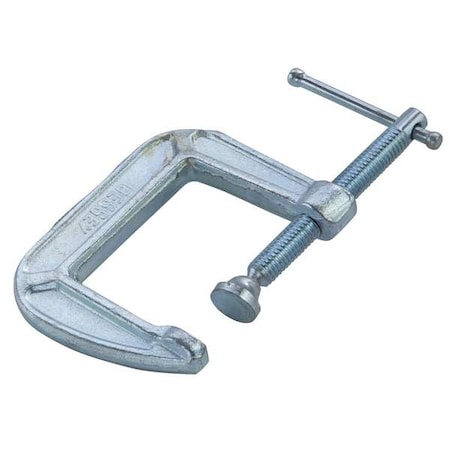 C-Clamp,1 1/2 in Maximum Opening,Gray