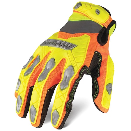 COMMAND IEX-HZI5 Mechanics Gloves, Synthetic Leather Palm, Polyester Back, XS