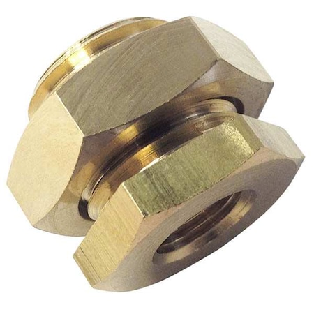Anchor Coupling Brass Bulkhead Coupling, 1/2 in Female BSPP X