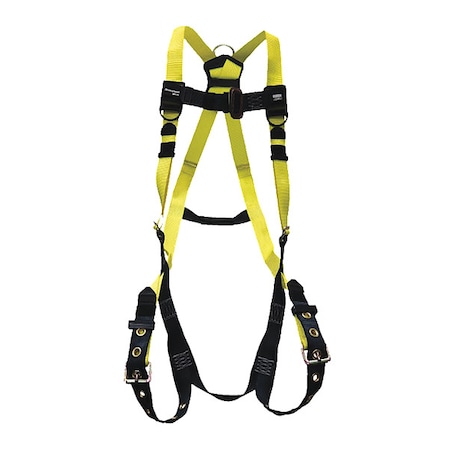 H100 Fall Protection Harness, S/M, 420 lb, Mating Chest/ Mating Leg Straps, Back D-Ring