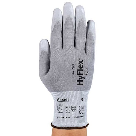 Knit Gloves, Cut Level A4 ,Dipped ,Polyurethane ,Smooth ,7 1 PR