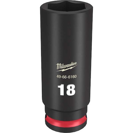 18mm SHOCKWAVE Impact Duty 3/8 in. Drive Deep Well 6 Point Impact Socket