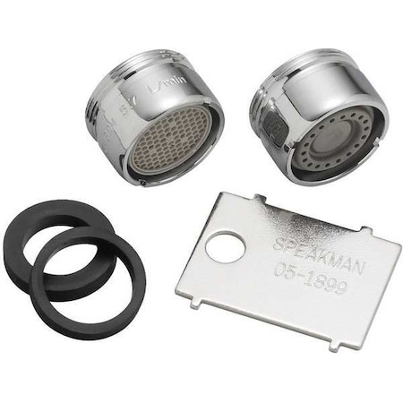 0.5 gpm, 1.5 gpm Faucet Accessory, 13/16"-27 Thread Size, Chrome, Brass & Plastic