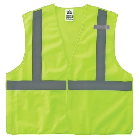 4XL Lime Economy Breakaway Mesh Vest Class 2 - Single Vest
