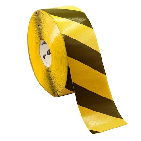Floor marking,Black/Yellow,4inx4in,Roll