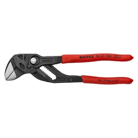 7.54 in Pliers Wrench / 86 01 series Black Pliers Wrench Smooth, Plastic Grip