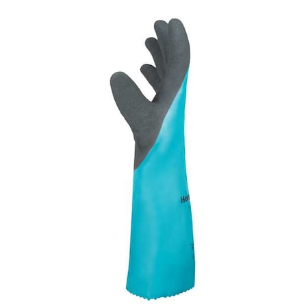 Flextril Chemical Resistant Gloves, Nitrile, 12 3/4 in L, 1.7 mm, Green, XXL, 1 PR