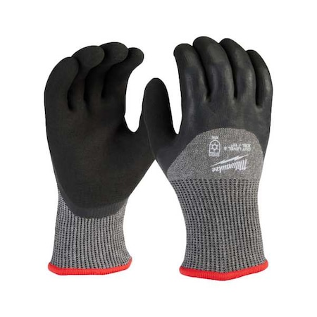 Cut-Resistant Insulated Gloves, Cut Level A5 ,Double Dipped ,Latex ,Sandy ,2XL 12 PK
