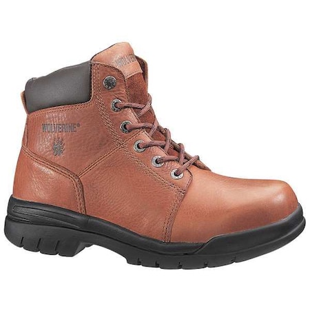 Men's 6-Inch Work Boot, 9 M, Steel Toe, 6 in H, Walnut, W04713