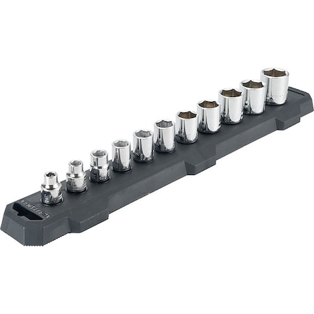 3/8" Drive, Sockets, 11-pc 3/8" Drive SAE 6 Point So, 11 pcs