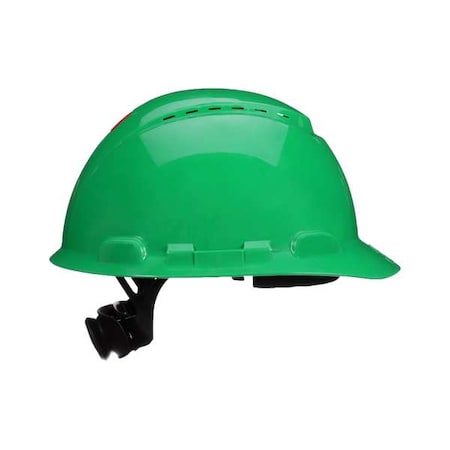 SecureFit(TM) Hard Hat, HDPE, 4 Point Ratchet, Type 1, Class C, Green