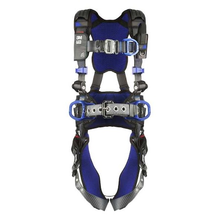 ExoFit(TM) X300 Fall Protection Harness, XL, 420 lb, Quick-Connect Chest/ Tongue Leg Straps