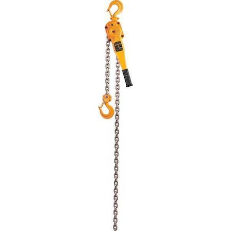 Lever Chain Hoist, 6,000 lb Load Capacity, 15 ft Hoist Lift, 1 33/64 in Hook Opening