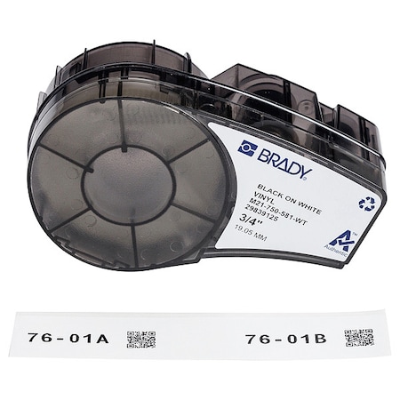 Repositionable Multi-Purpose Vinyl Labels for Brady M210 and M211, 0.75in