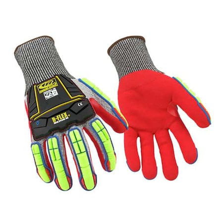 Cut Resistant Impact Glove, Cut Level A6 ,Nitrile ,Sandy ,M ( 8 ) 1 PR