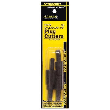 Plug Cutter,1/2" Large Dia,1/4"Small Dia