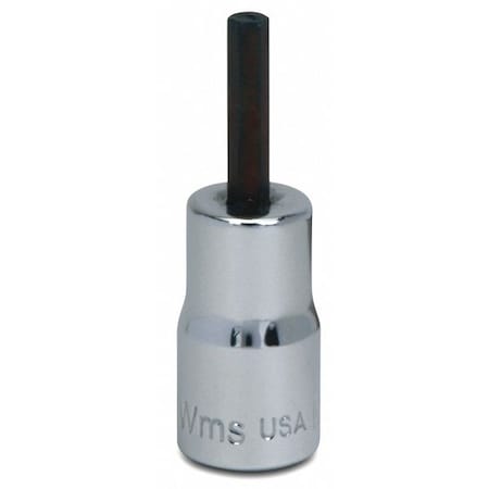 1/4" Dr, 7/16" Size, SAE Hex Bit Socket, 6 Pts