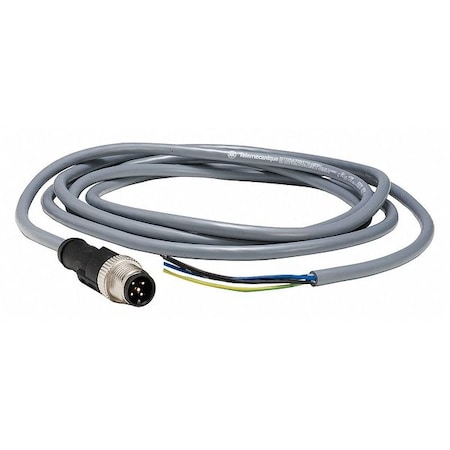 Cordset,6.56 ft.,Gray,250VAC/300VDC