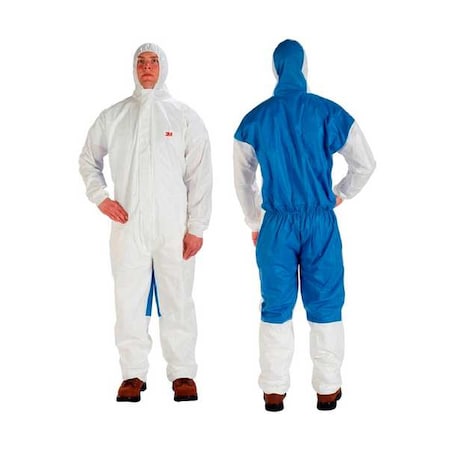 Protective Coverall, 3XL, Blue/White, SMS