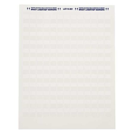 Write On Laminating Wire and Cable Markers, White on Translucent, LAT-15-361-5,PK33